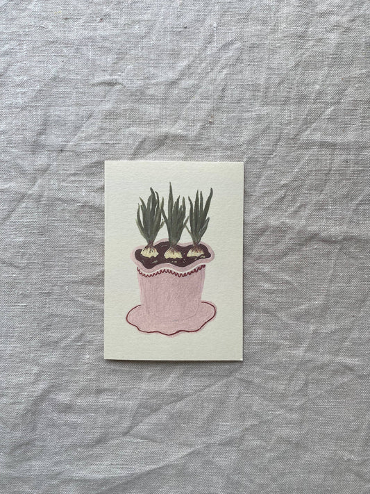 Potted Bulbs Mini Art Card