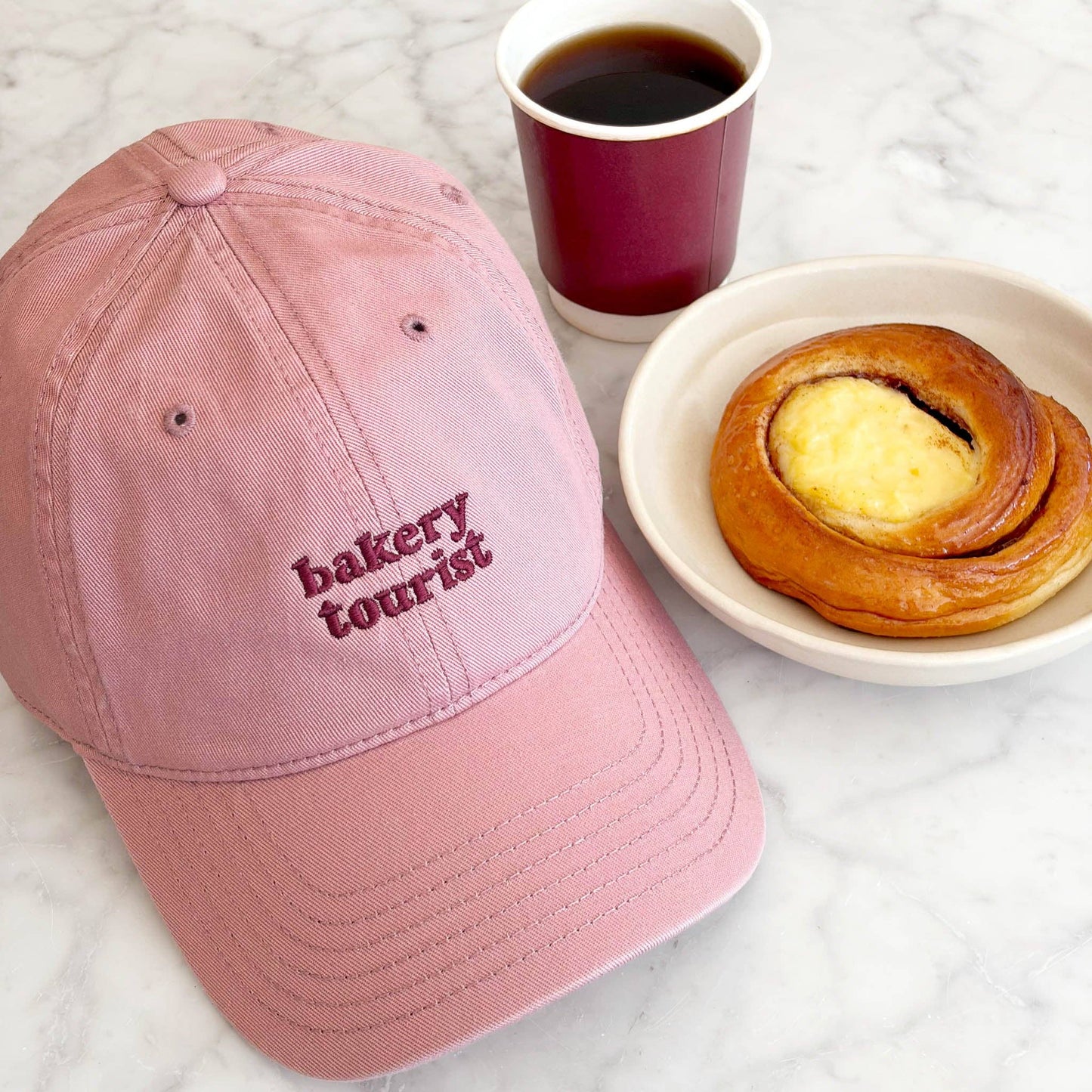 Bakery Tourist - 100% Cotton Baseball Cap - Dusty Rose
