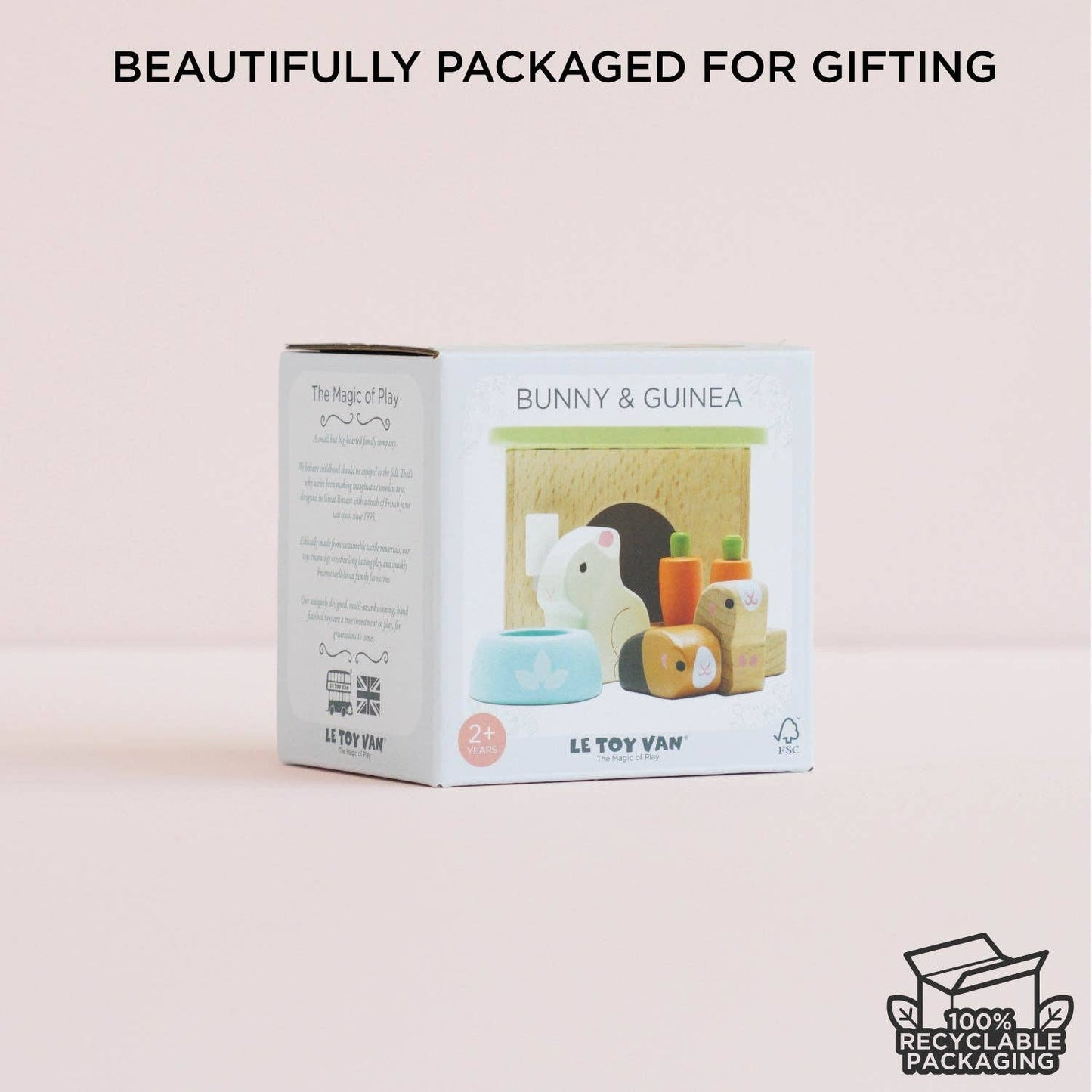 Bunny & Guinea Wooden Pet Set Children Toddler Toys