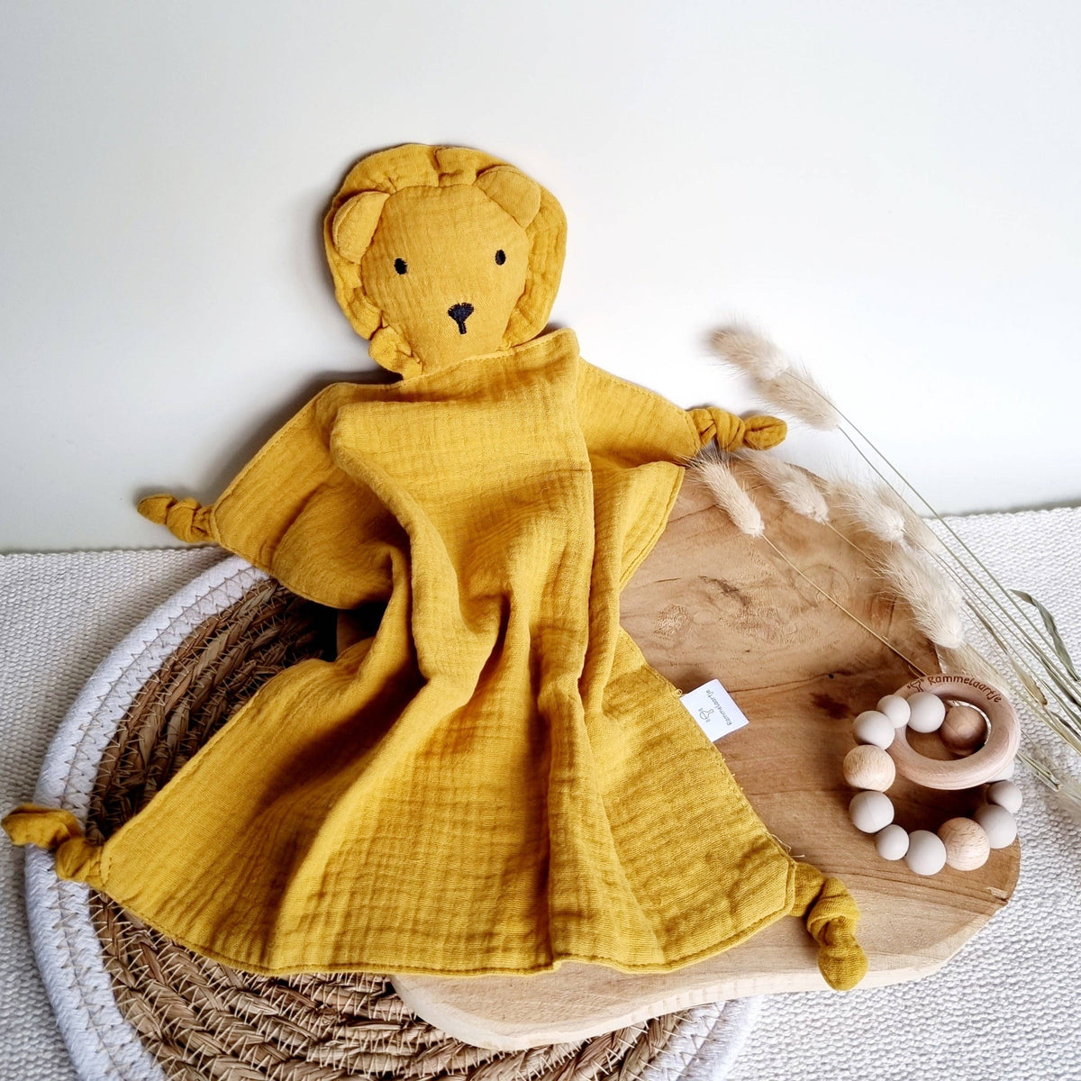 Ochre Baby Comforter Cuddle Lion Toy