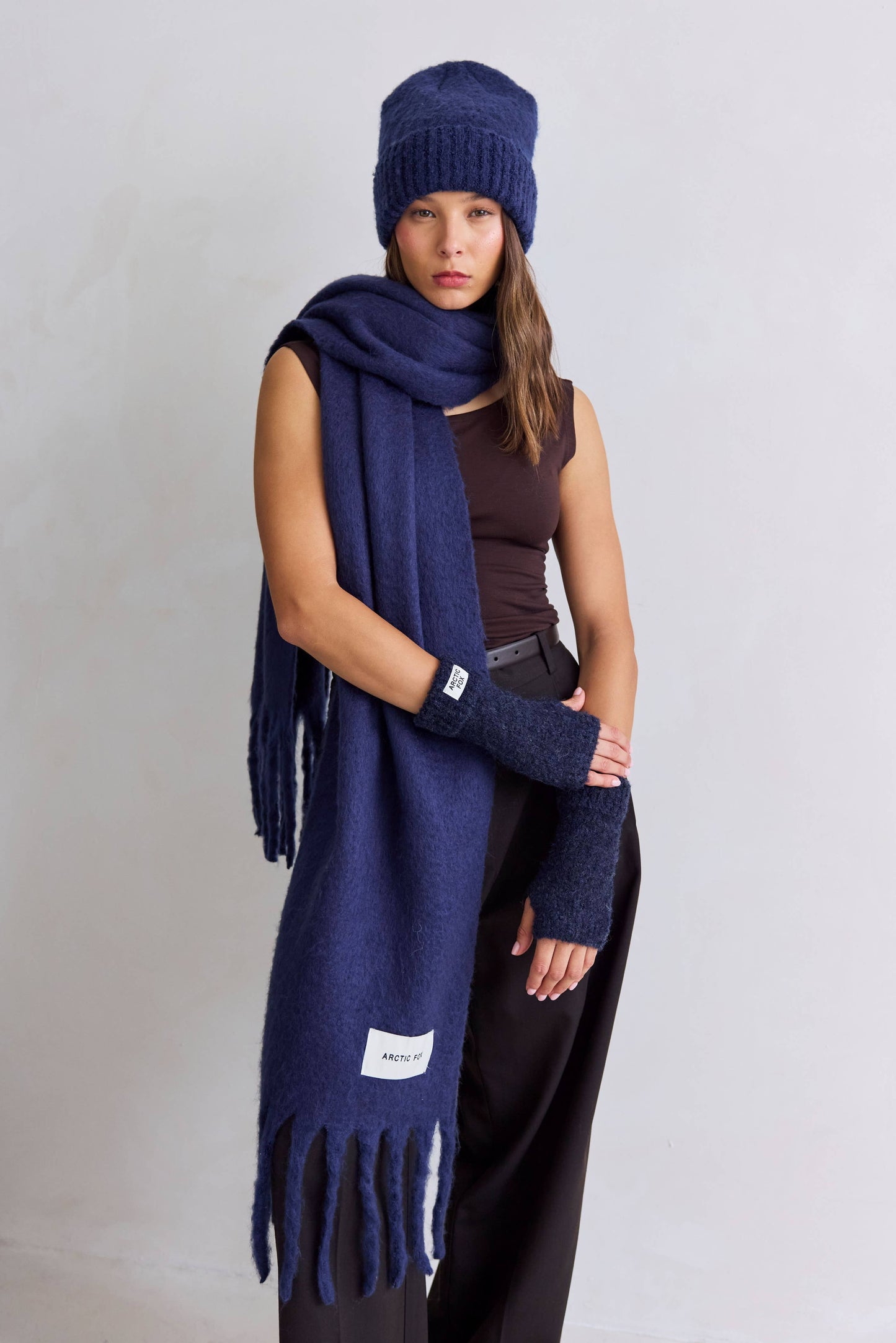 Midnight Blue Beanie Hat Made From 100% Recycled Materials