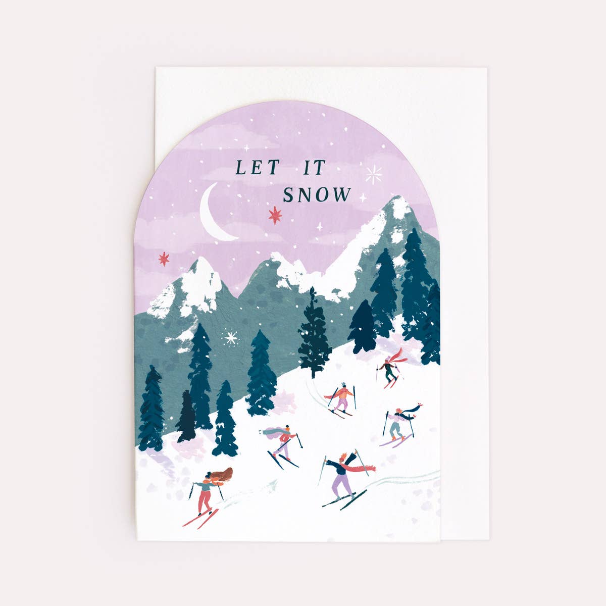 Skiers Christmas Card | Holiday Card | Seasonal Cards