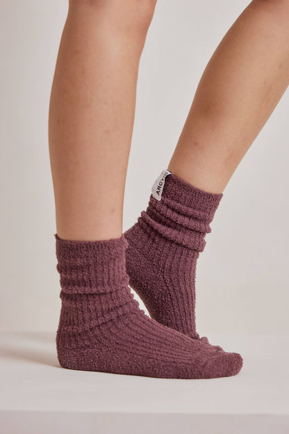 Cocoa Powder Cosy Socks - Made from 100% Recycled Plastic Bottles - AW26