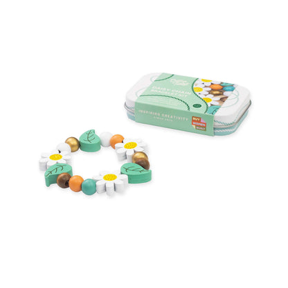 Mini Daisy Bracelet Gift Kit Wooden Bead Jewellery Making Friendship Bracelet Childrens