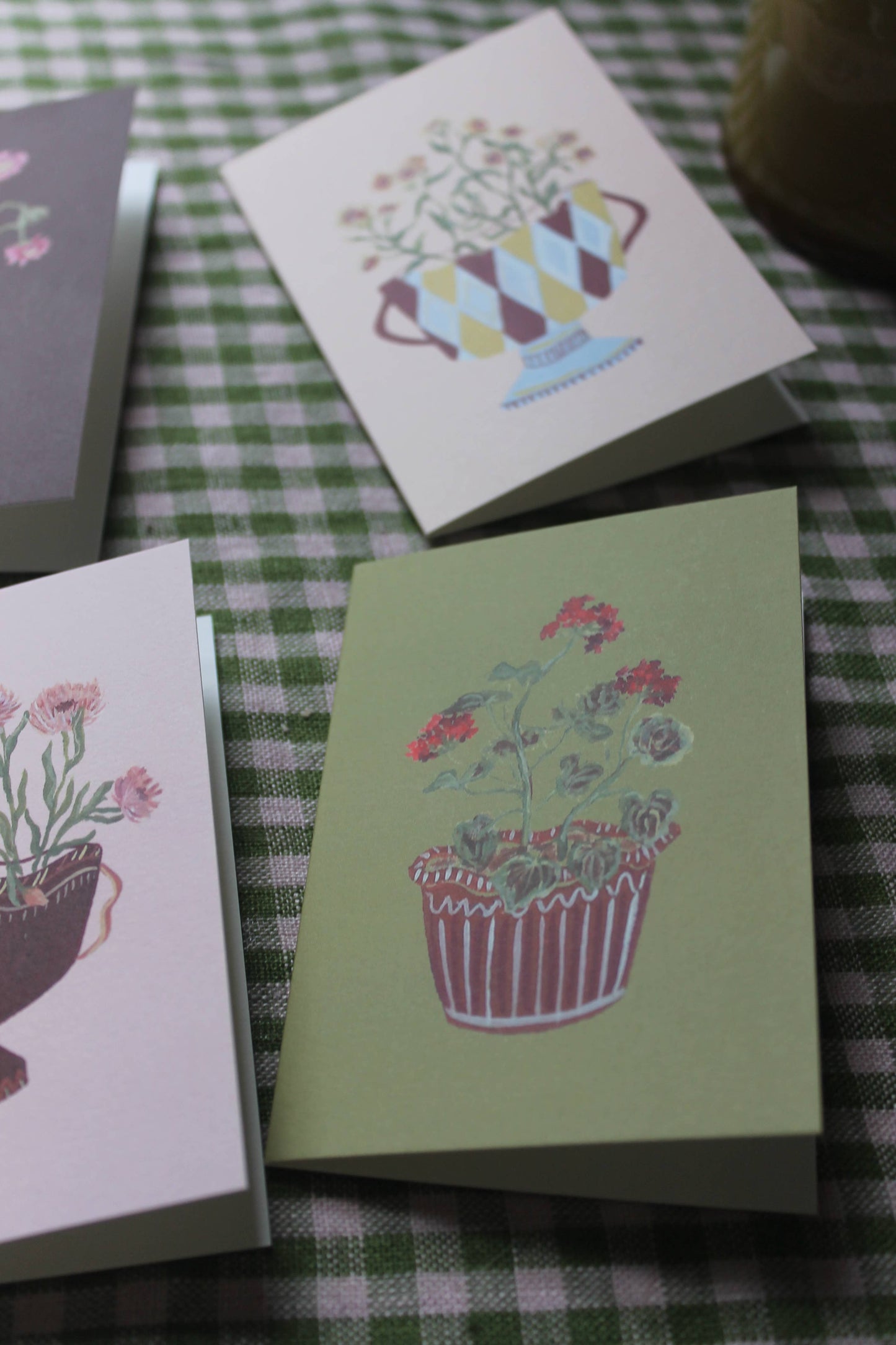 Red Geraniums Mini Art Card