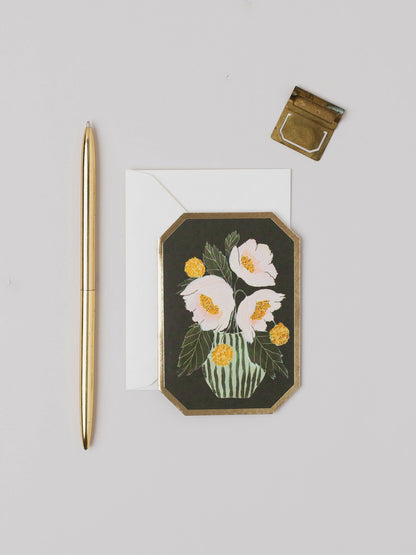 Anemone Mini Botanical Floral Die Cut Card