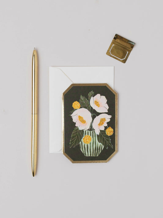 Anemone Mini Botanical Floral Die Cut Card