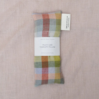 Linen Aurora Check Hot & Cold Lavender Eye Pillow