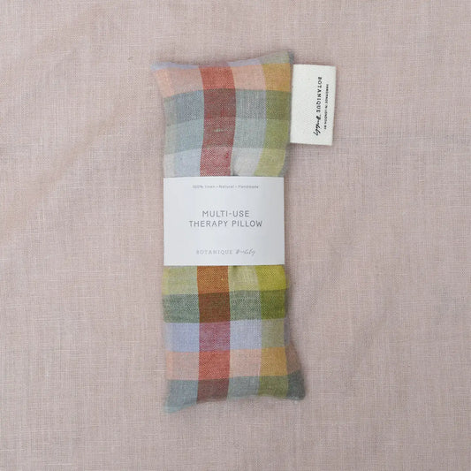 Linen Aurora Check Hot & Cold Lavender Eye Pillow
