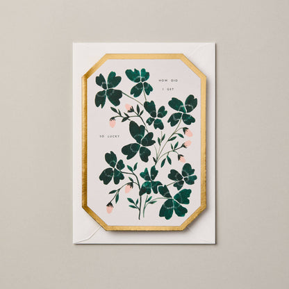 How Did I Get So Lucky Die Cut Card Valentines
