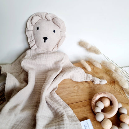 Beige Baby Comforter Cuddle Lion Toy