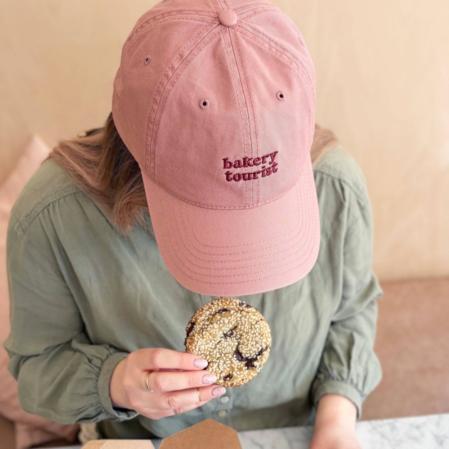 Bakery Tourist - 100% Cotton Baseball Cap - Dusty Rose