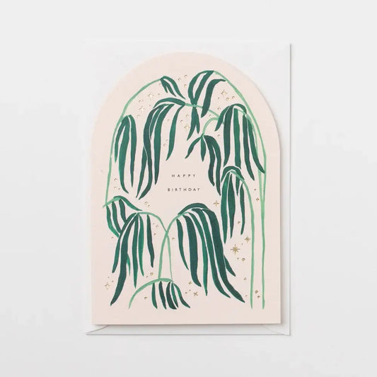 Starry Palms Happy Birthday Die Cut Card