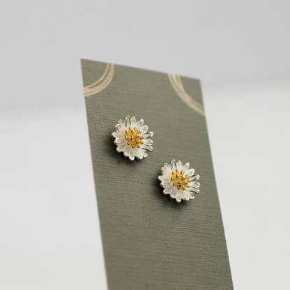 Daisy Sterling Silver Stud Earrings