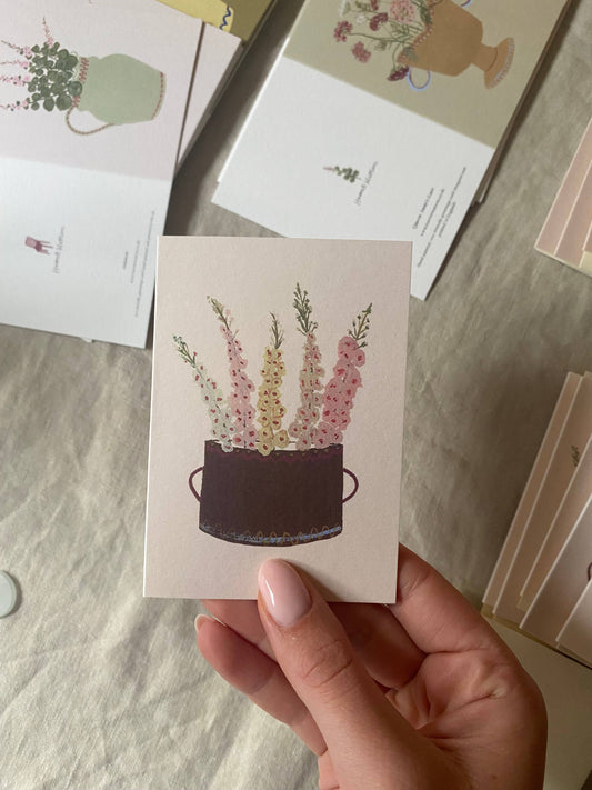 Delphiniums Mini Art Card