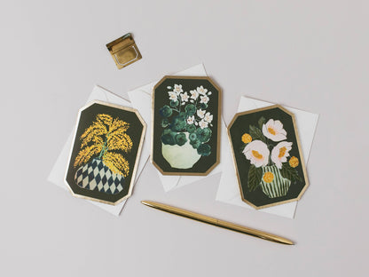 Mimosa Botanical Mini Die Cut Card