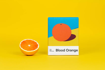 Blood Orange - award winning Organic 70% dark choc bar, 70g Ocelot