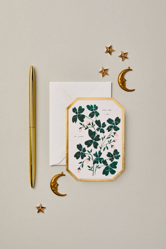 How Did I Get So Lucky Die Cut Card Valentines