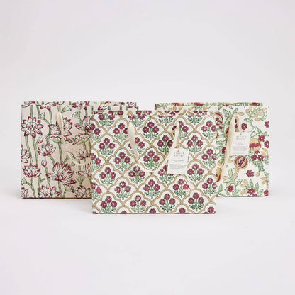 Pomegranate Cherry Medium Block Printed Gift Bags