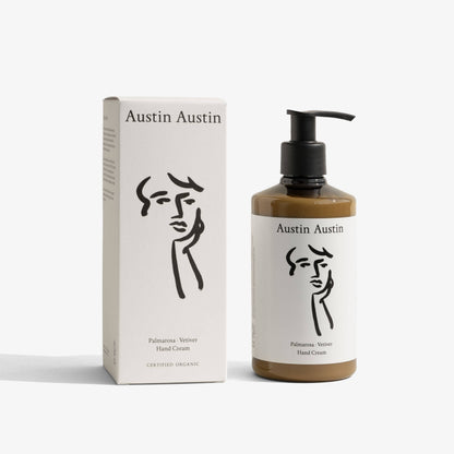 Organic Hand Cream Palmarosa & Vetiver by Austin Austin Vegan