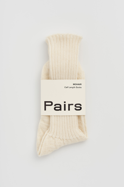 Clotted Cream Mohair Socks