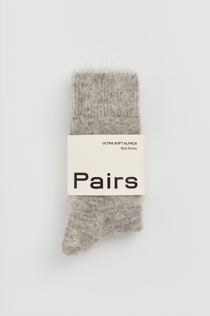 Alpaca Ultra Soft Bed Socks in Correct Grey