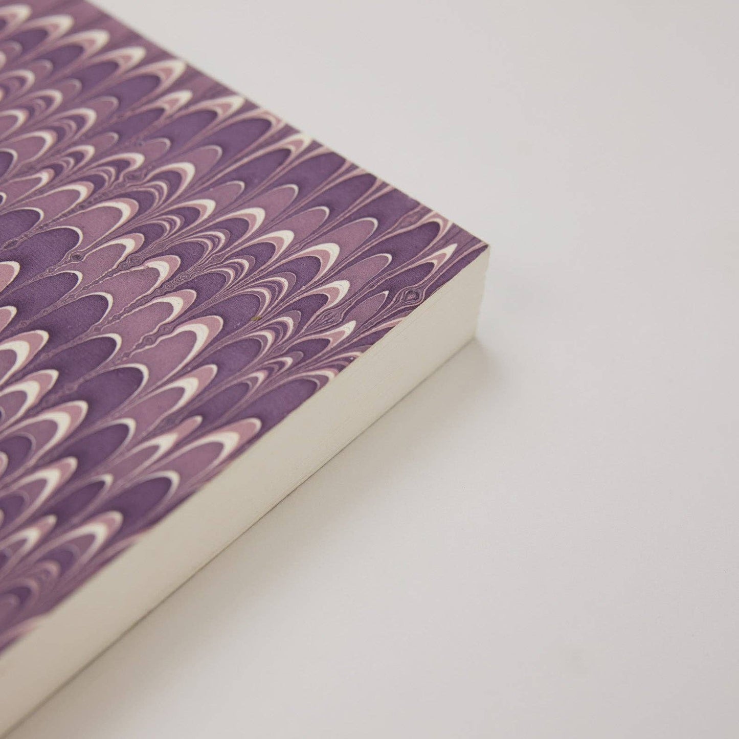 Hand Marbled Blank Notebook (A5) - Mini Scallops Lavender