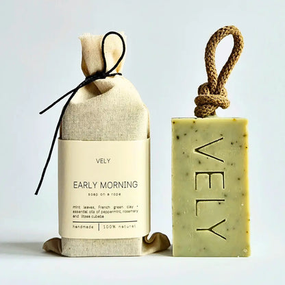 Early Morning Natural Handmade Soap On A Rope