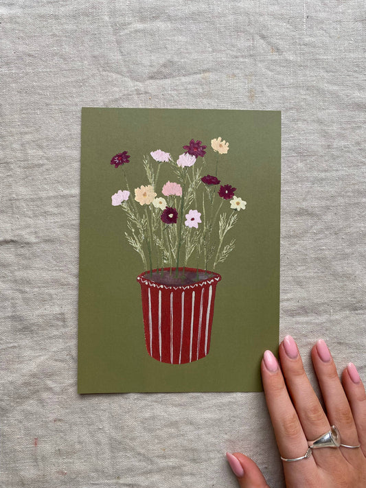Cosmos A5 Gouache Art Print