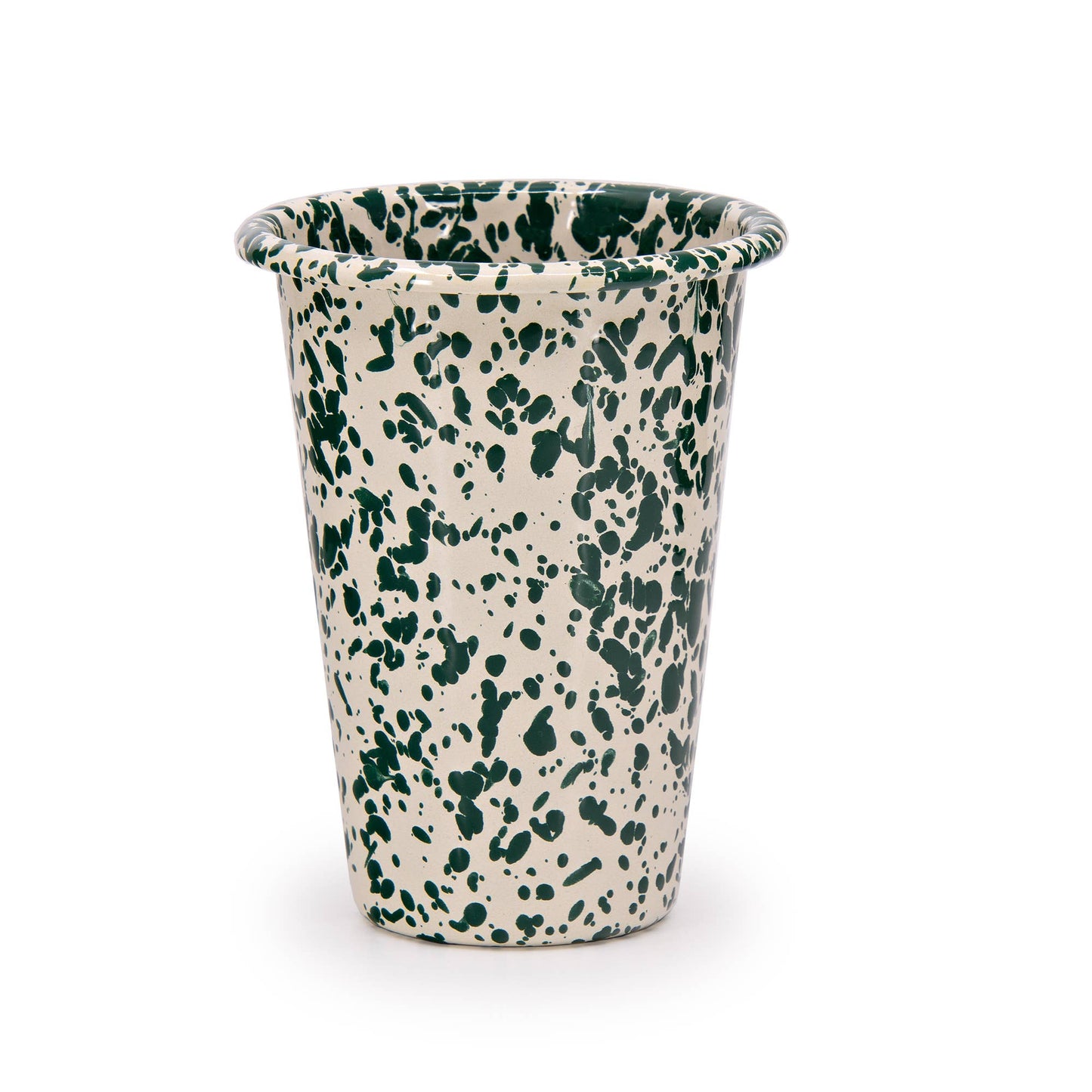 Tumbler Splatterwear Green & Cream Enamelware