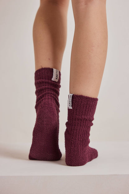 Cherry Lacquer Cosy Socks - Made from 100% Recycled Plastic Bottles - AW26