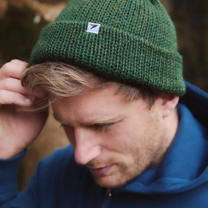 Drift 100% British Wool Fisherman Rolled Cuff Beanie