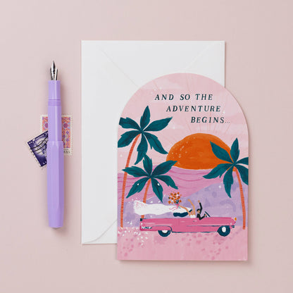 Adventures Wedding Bride & Groom Card