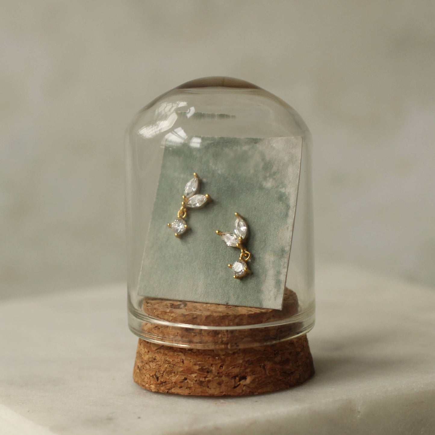 Japanese Petal Sterling Silver Stud Earrings