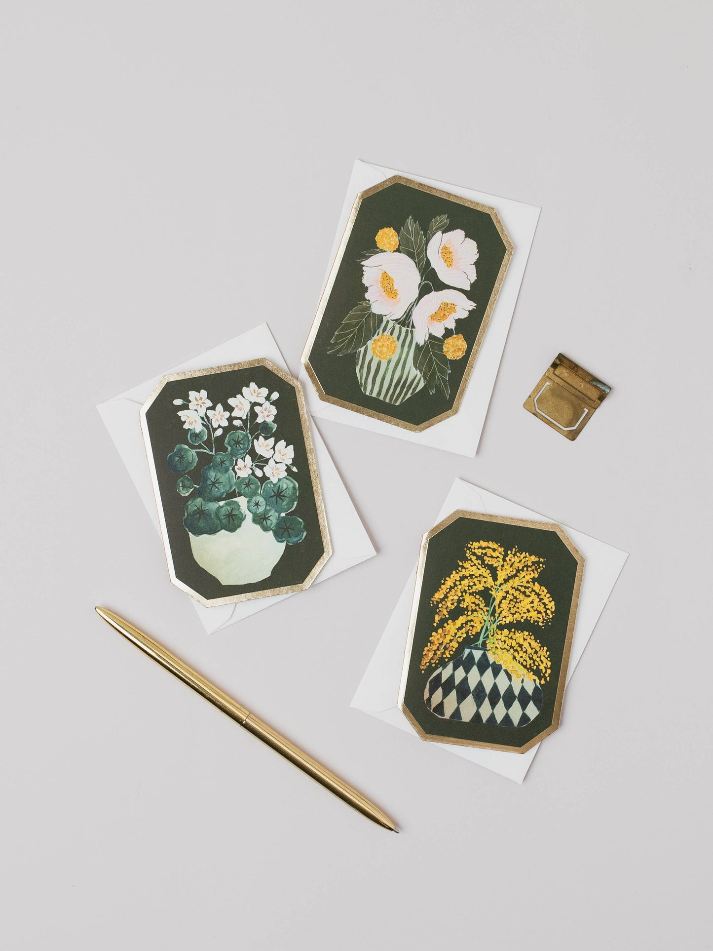 Mimosa Botanical Mini Die Cut Card