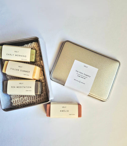 Vely Natural Handmade Guest Soap Gift Box Set