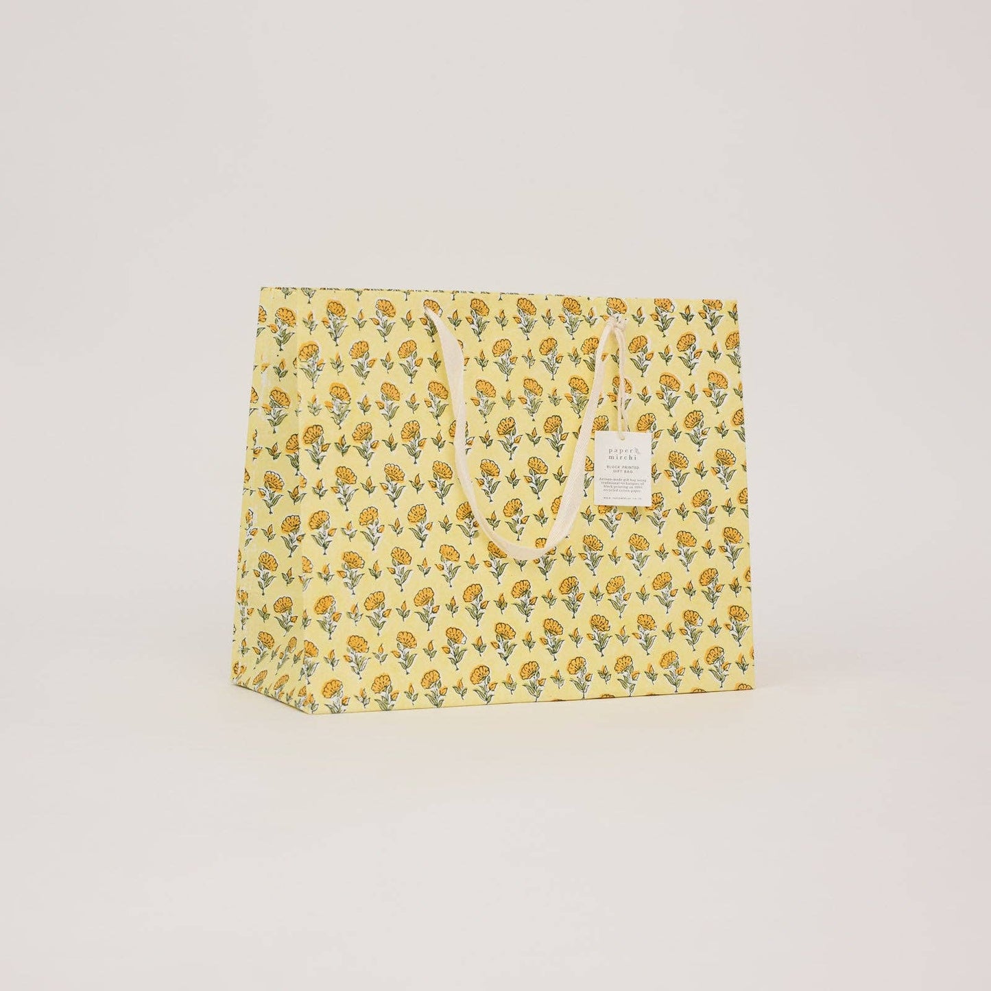 Ditsy Sunshine Large Block Printed Gift Bags