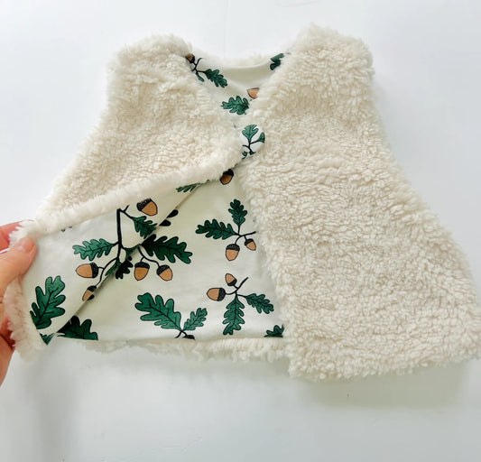 Acorn Organic Cotton Baby Fleece Gilet