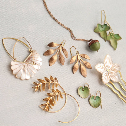 Conifer Tree Silver Earrings