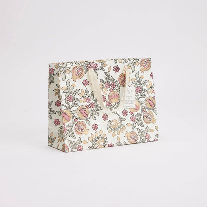 Pomegranate Pink Earth Medium Block Printed Gift Bags