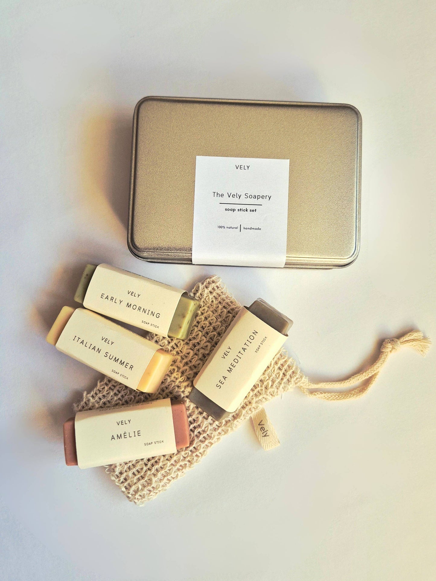Vely Natural Handmade Guest Soap Gift Box Set