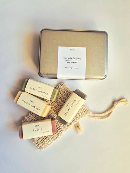 Vely Natural Handmade Guest Soap Gift Box Set