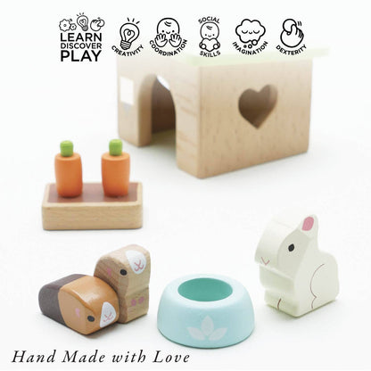 Bunny & Guinea Wooden Pet Set Children Toddler Toys