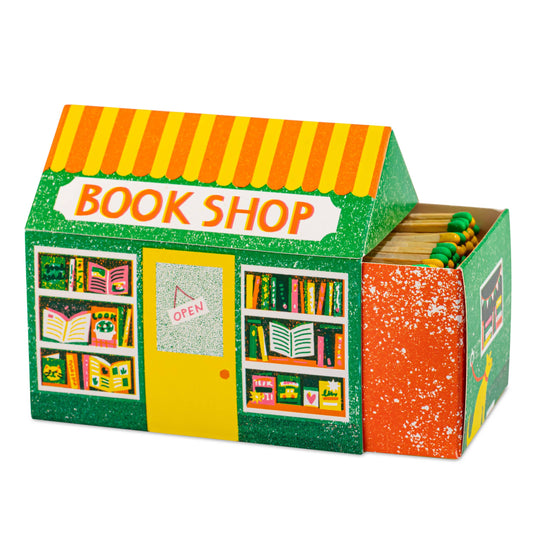 The Bookshop House Shaped Matchbox