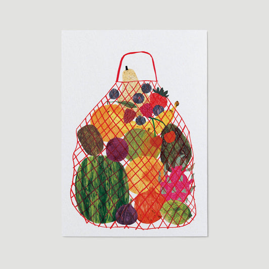 Fruit in Red Net Bag Art Print