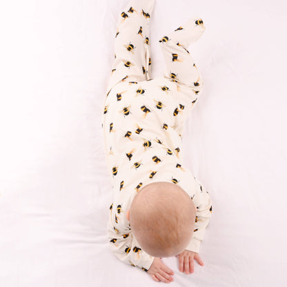 Bee Print Cotton Sleepsuit Onesie 3m -18m