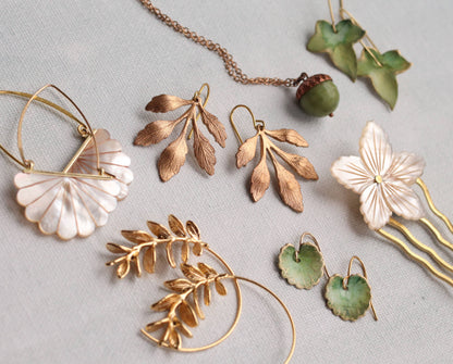 Pomegranate Seed Cut Glass & Crystal Earrings