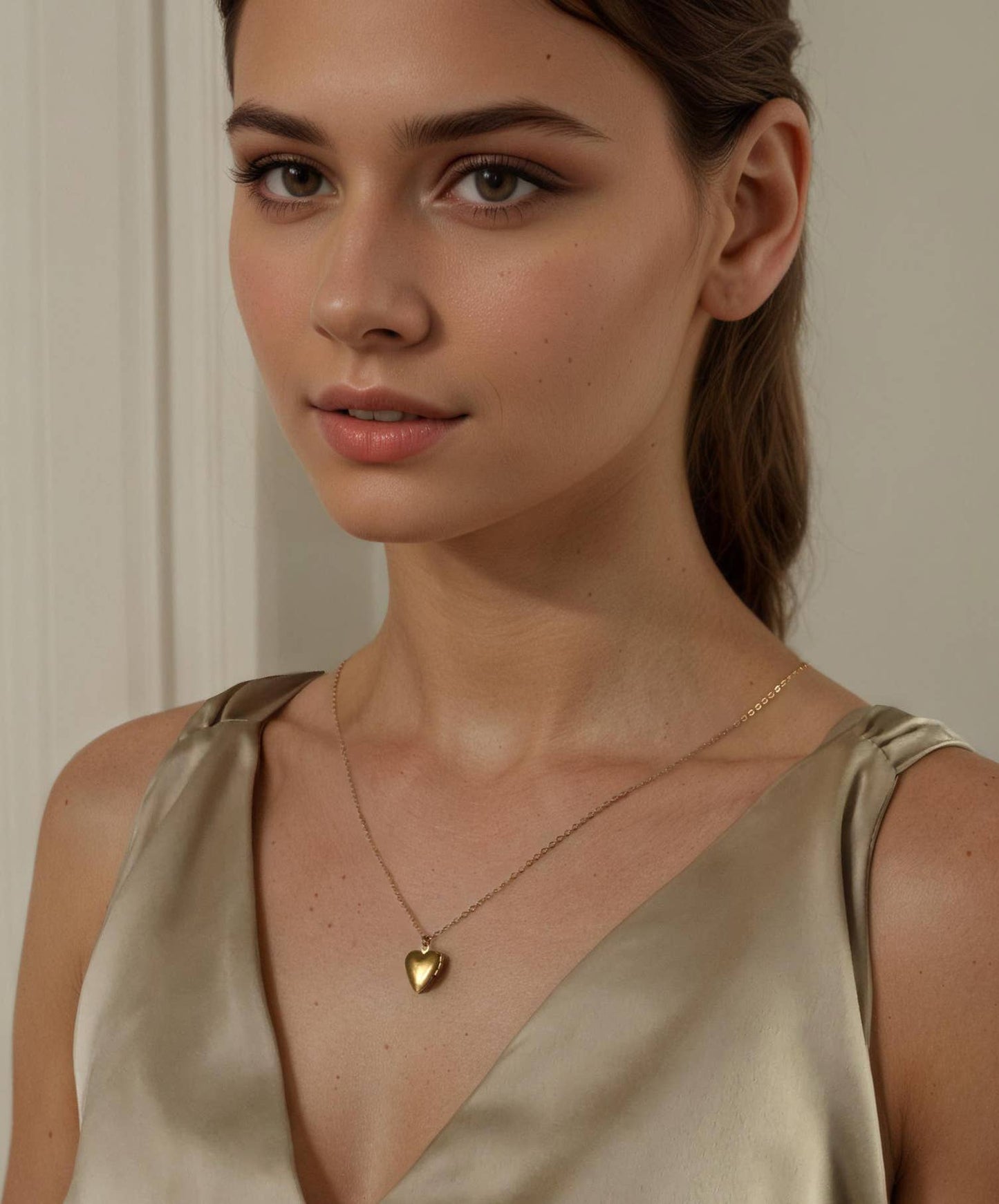 Tiny Heart Locket Necklace