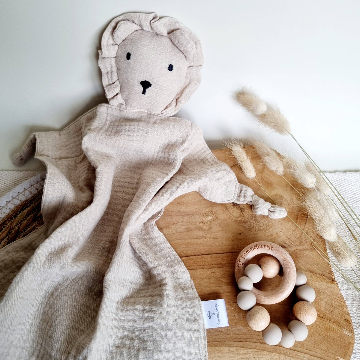 Beige Baby Comforter Cuddle Lion Toy