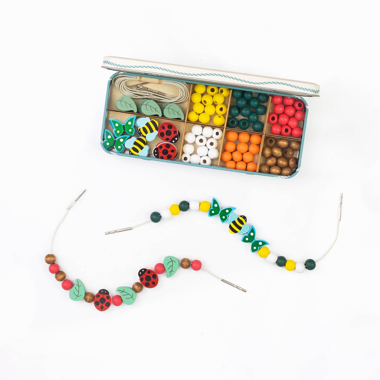 Minibeast Bracelet Wooden Bead Jewellery Making Friendship Bracelet Kit Childrens
